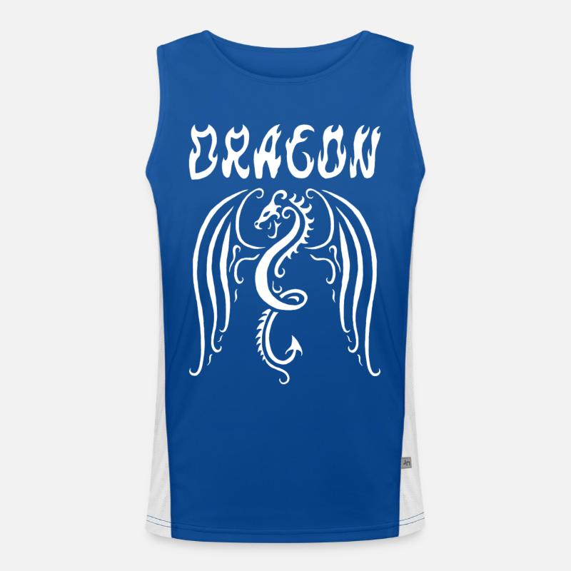 White Dragon Men's Functional Contrast Tank Top 