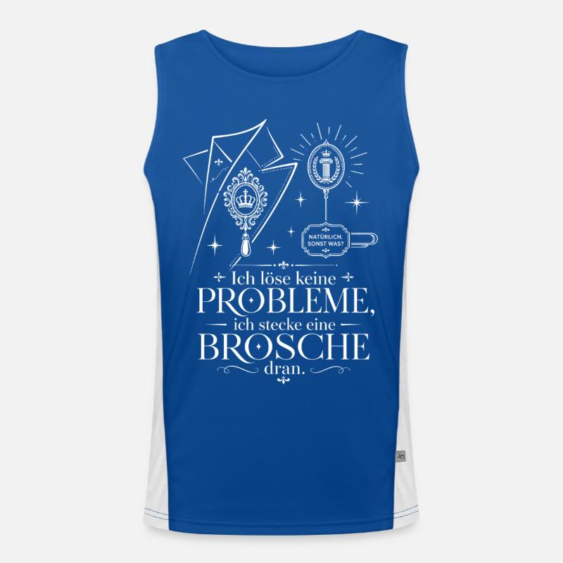 Ich stecke eine Brosche dran Funktionelles Kontrast-Tank Top für Männer 