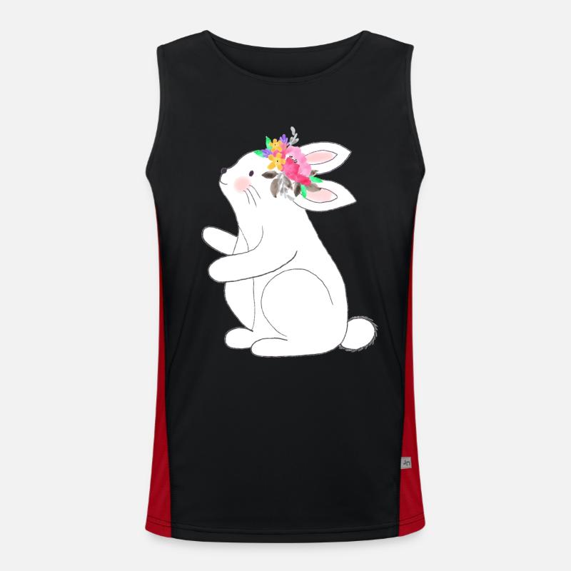 Little with flowers Men's Functional Contrast Tank Top 