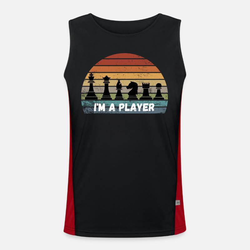 Chess Saying Gift Checkmate Queens Gambit Débardeur respirant contrasté Homme 