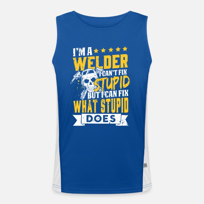 Welder Welder Welding Welding Men's Functional Contrast Tank Top 