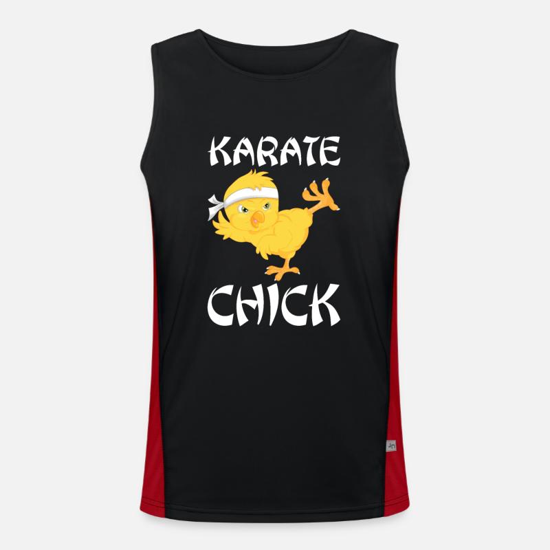 Karate Chick Funktionelles Kontrast-Tank Top für Männer 