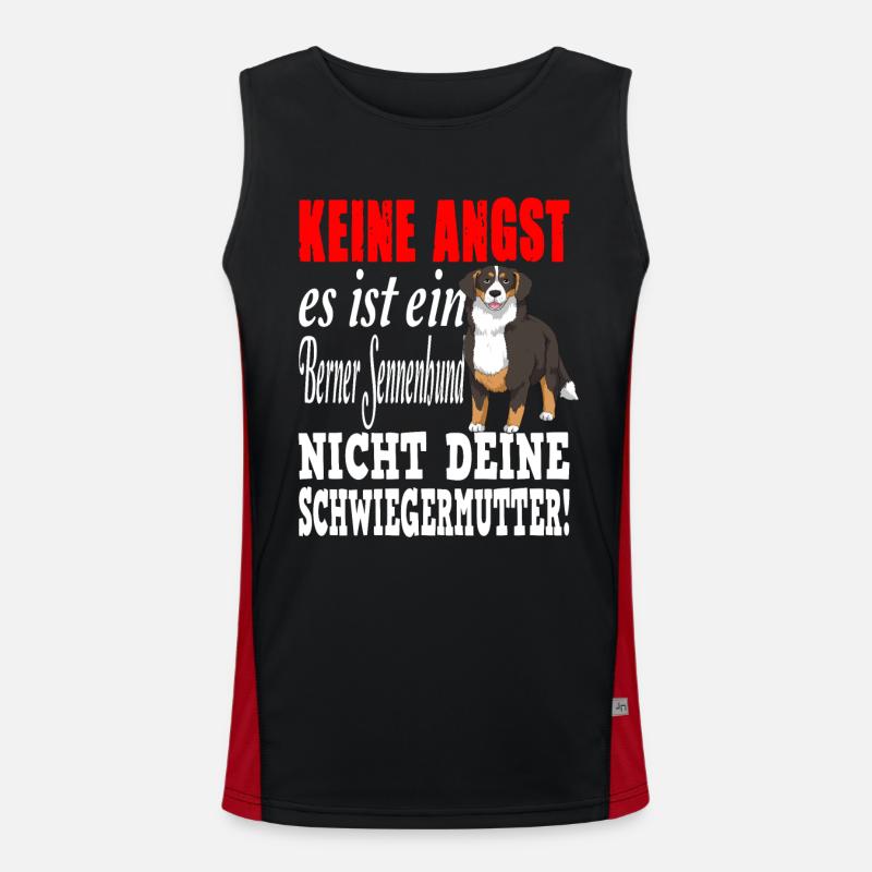 Berner Sennenhund Schweizer Hund Funktionelles Kontrast-Tank Top für Männer 