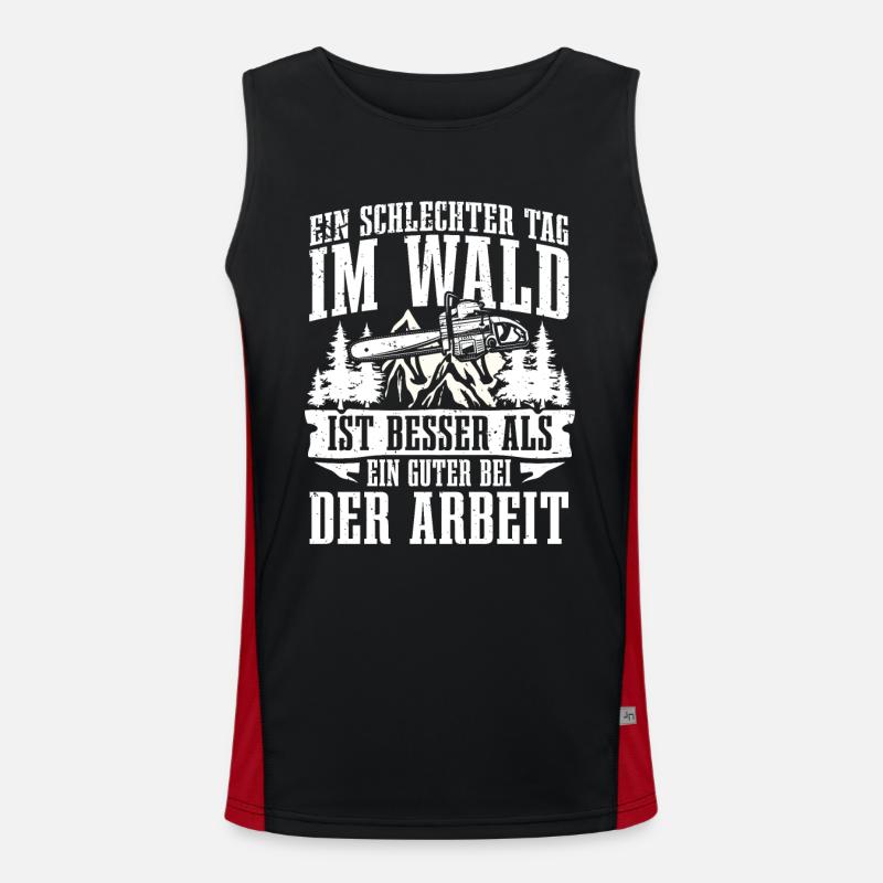 Ein schlechter Tag im Wald besser als bei der Funktionelles Kontrast-Tank Top für Männer 