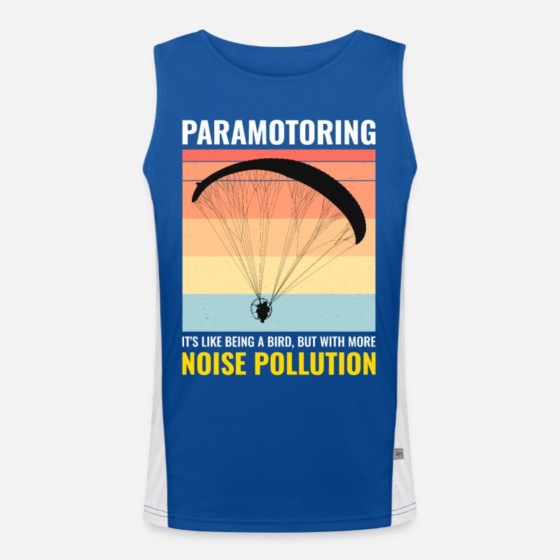 Paramotor Pilot Paramotoring Powered Paraglider Men's Functional Contrast Tank Top 