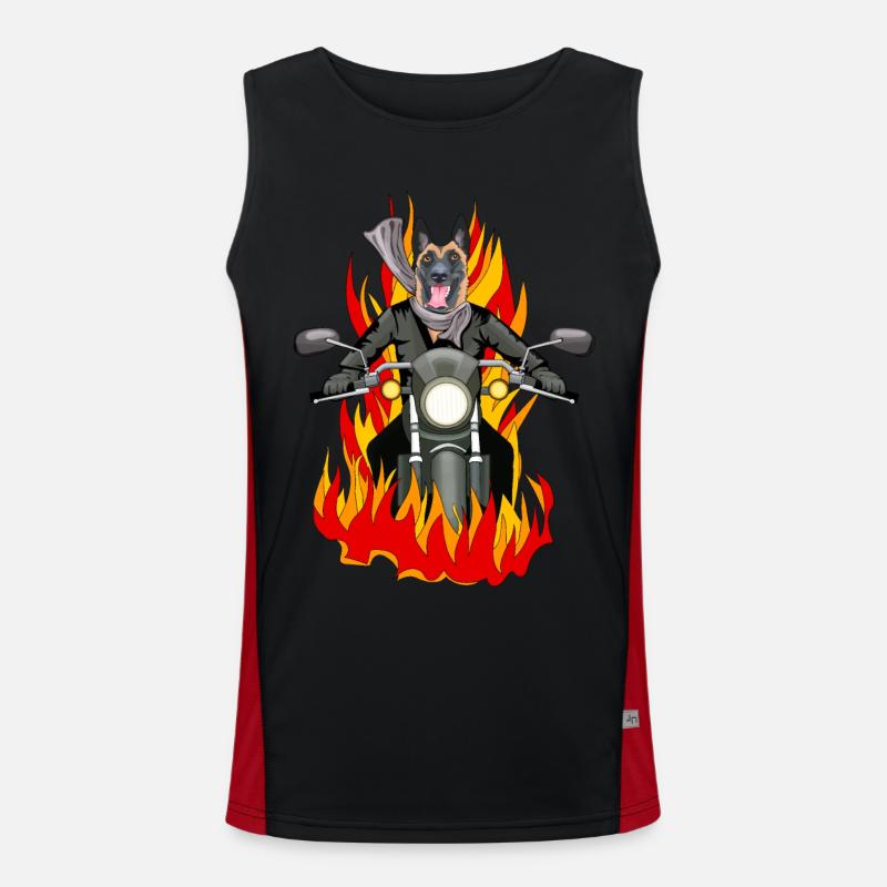 Right Malinois fire Men's Functional Contrast Tank Top 