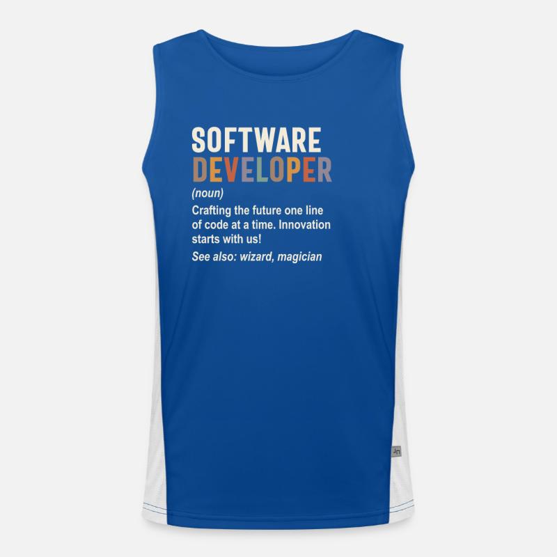 Softwareentwickler - Die Zukunft mit Code gestalten Funktionelles Kontrast-Tank Top für Männer 
