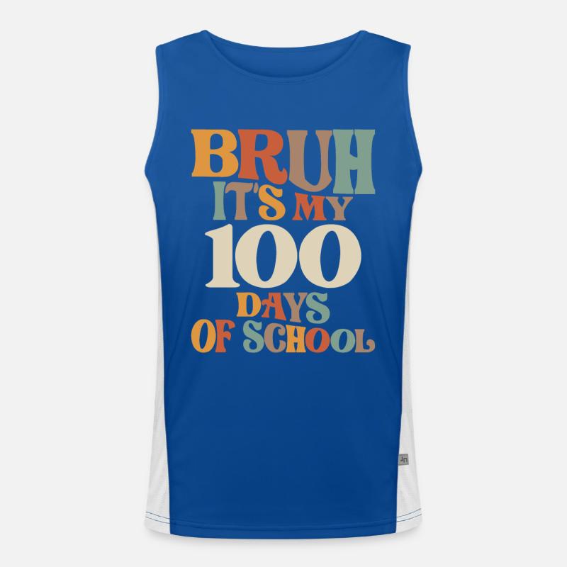 Funny Bruh Its My 100th Day - School Milestone Débardeur respirant contrasté Homme 
