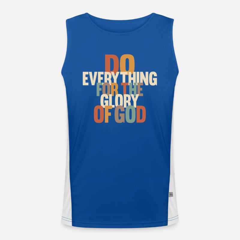 Do Everything for the Glory of God Men's Functional Contrast Tank Top 