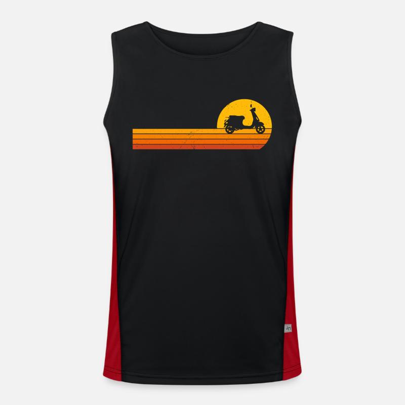 Motorroller Sunrise rollerfahren scooter moped Funktionelles Kontrast-Tank Top für Männer 