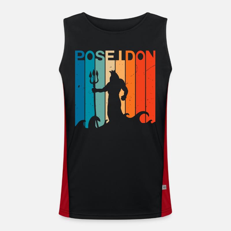 Poseidon Graphic Men's Functional Contrast Tank Top 