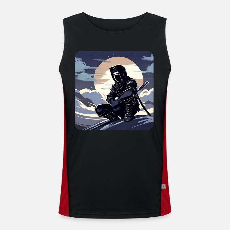 Mysterious Ninja Warrior Men's Functional Contrast Tank Top 