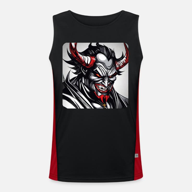 Demon Monster Monster Monster Devil Men's Functional Contrast Tank Top 