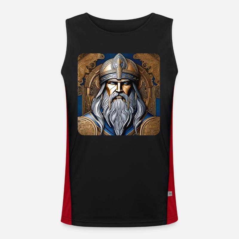 Stolzer Wikinger Funktionelles Kontrast-Tank Top für Männer 