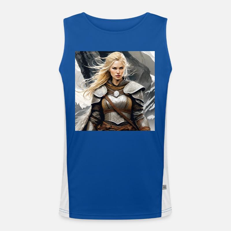 Proud Viking Germanin Shieldmaiden Men's Functional Contrast Tank Top 