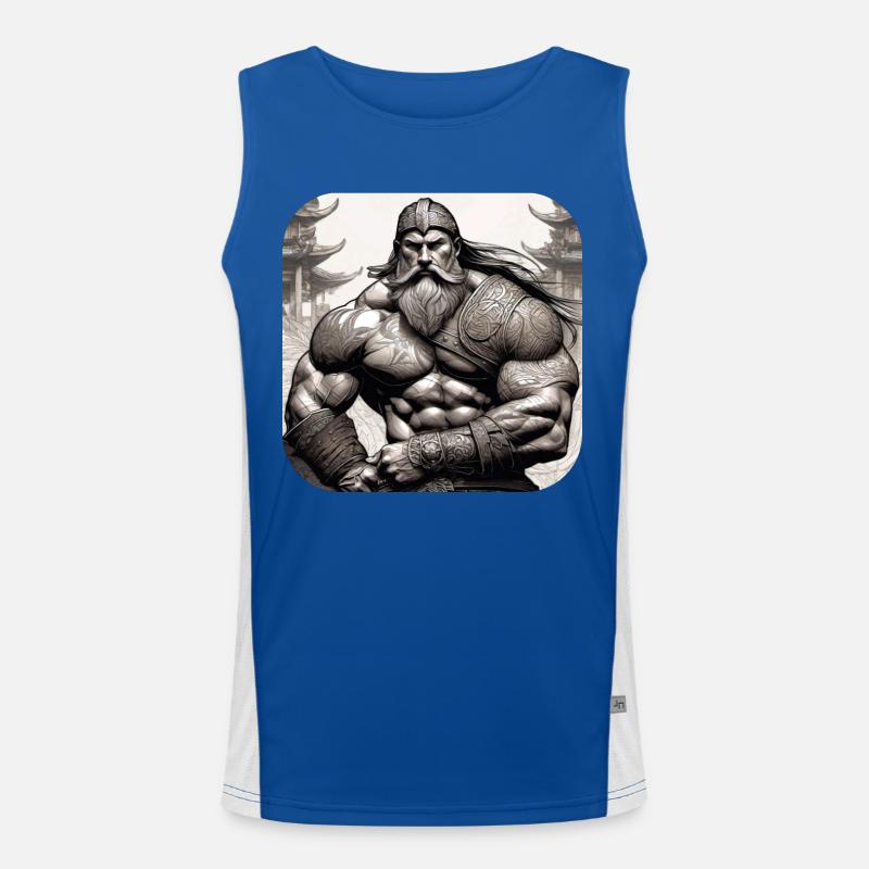 Fier guerrier viking germanique Débardeur respirant contrasté Homme 