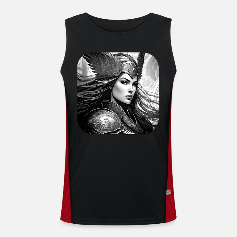 Fière Viking Germanin Shieldmaiden Débardeur respirant contrasté Homme 