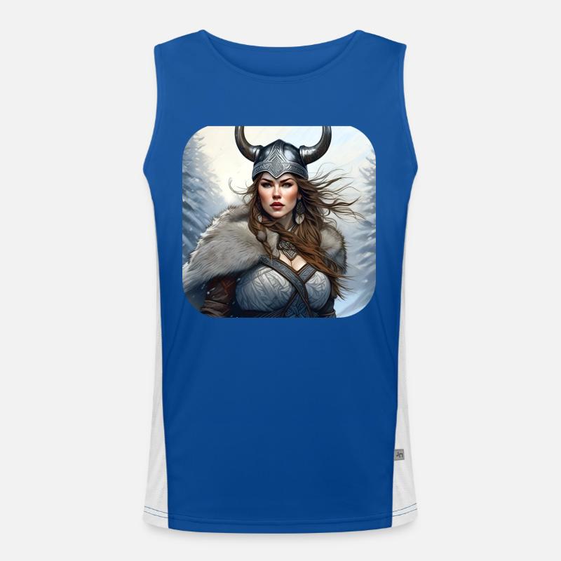 Fière Viking Germanin Shieldmaiden Débardeur respirant contrasté Homme 