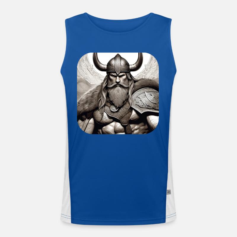 Fier guerrier viking germanique Débardeur respirant contrasté Homme 