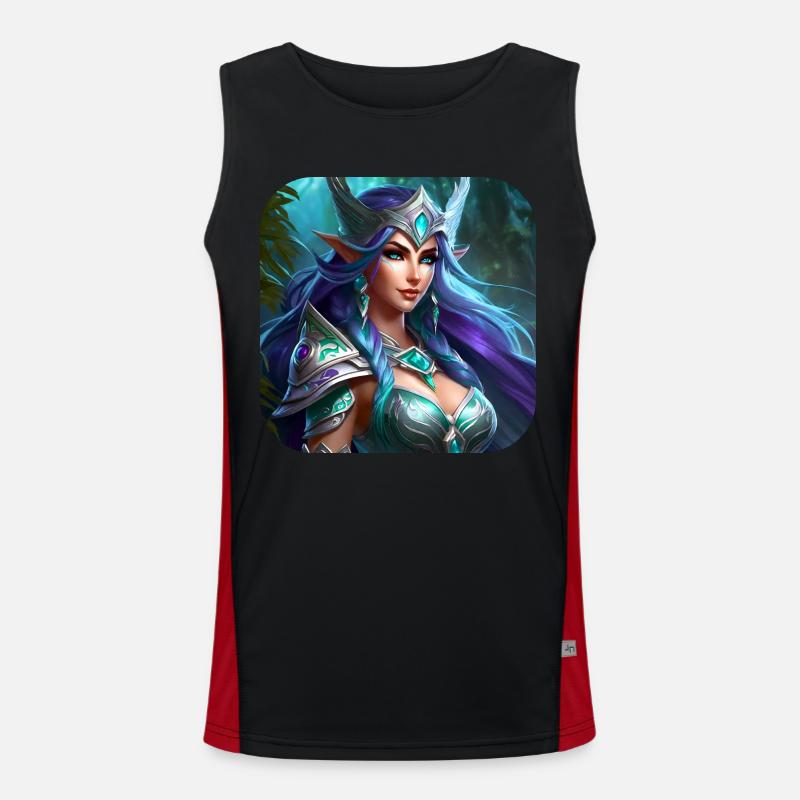 Proud Fantasy Elf Warrior Men's Functional Contrast Tank Top 