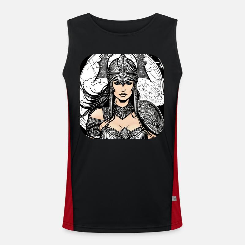 Proud Viking Germanin Shieldmaiden Men's Functional Contrast Tank Top 