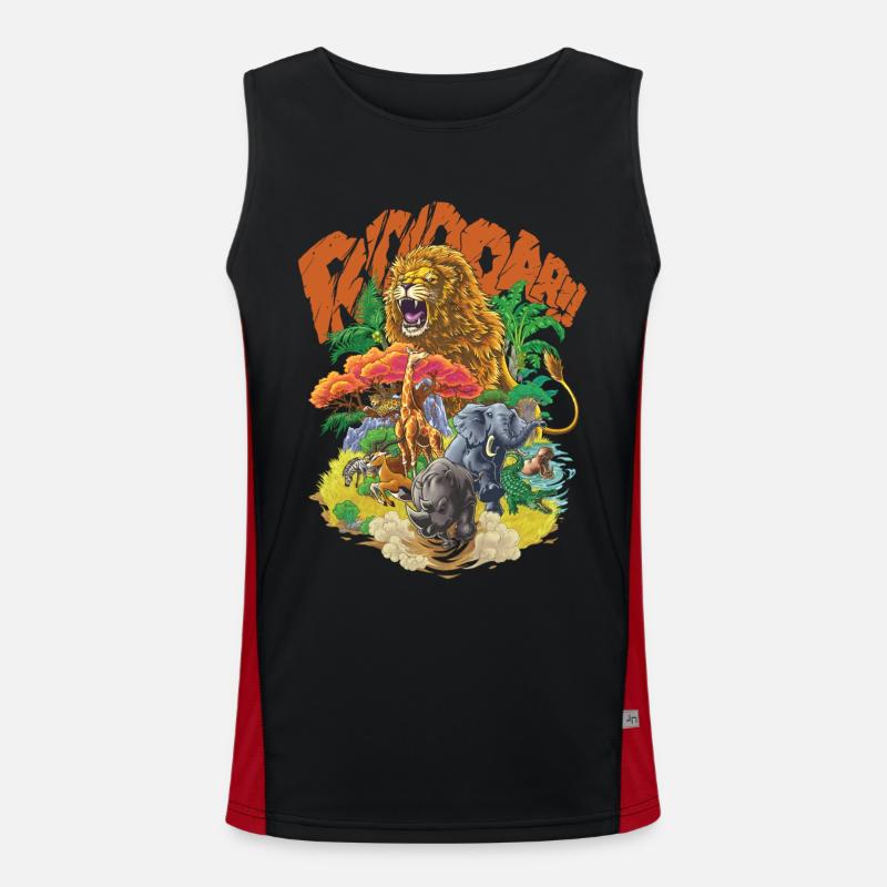 Tiere der Savanne #2 Funktionelles Kontrast-Tank Top für Männer 