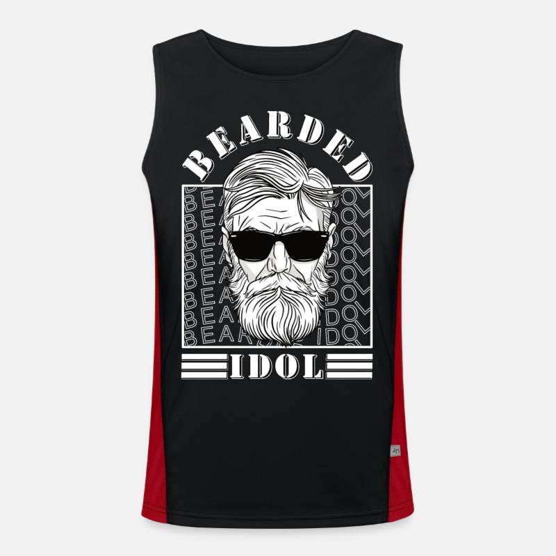Bärtiges Idol 3 Tage Bart hip Oberlippenbart Funktionelles Kontrast-Tank Top für Männer