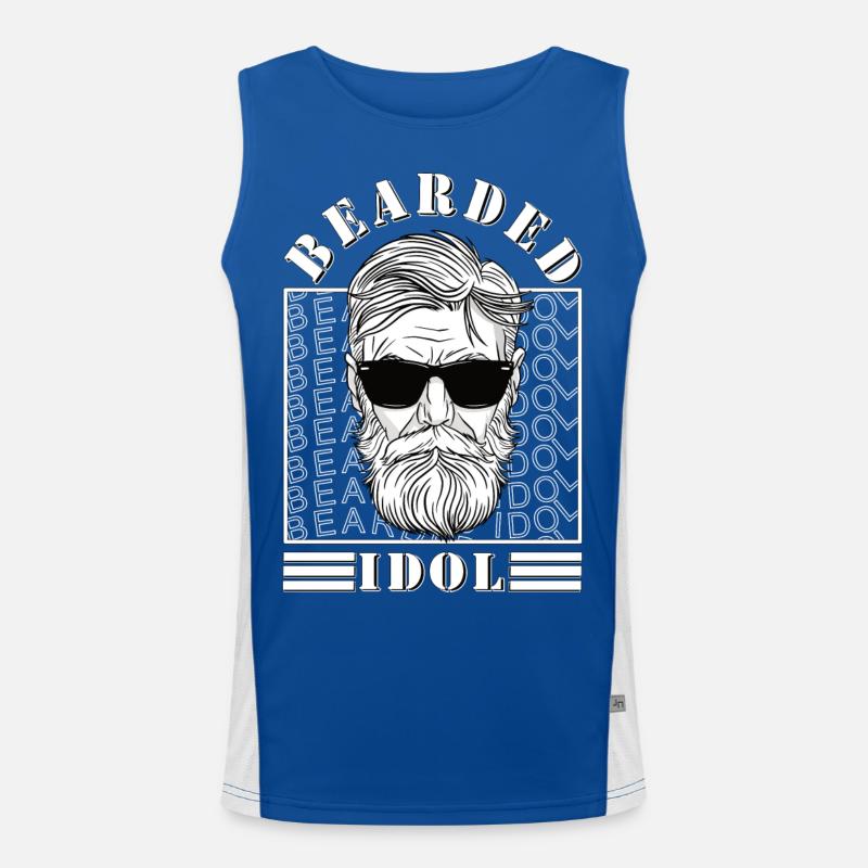 Bearded Idol 3 Days Beard Hip Upper Lip Beard Men's Functional Contrast Tank Top 