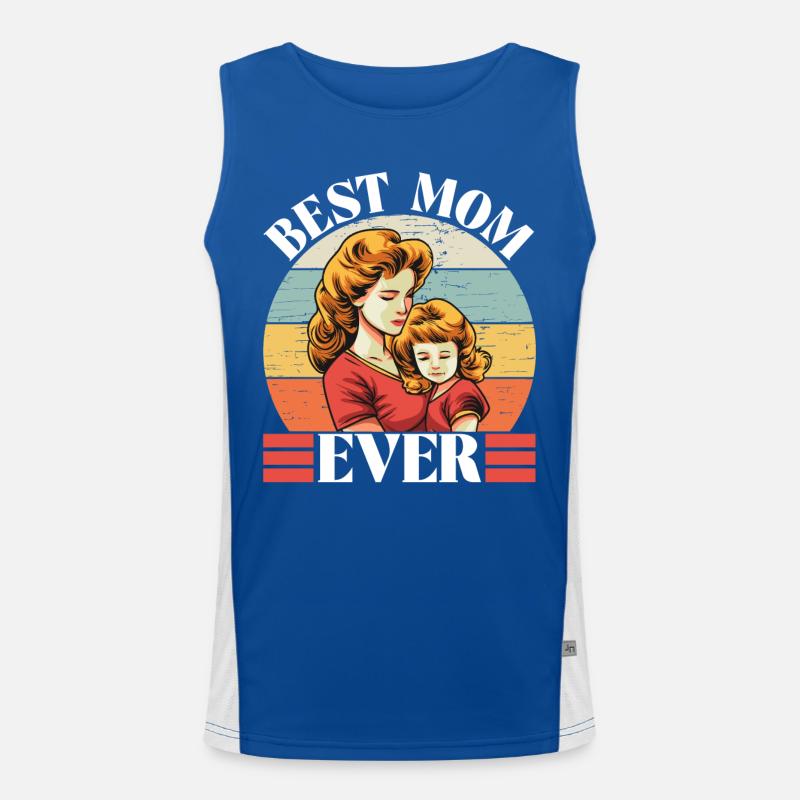 Beste Mutter aller Zeiten Funktionelles Kontrast-Tank Top für Männer 