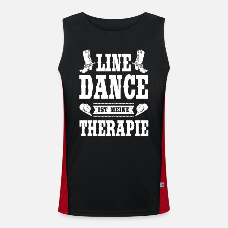 Line Dance Linedance Country Linedancer Geschenk Funktionelles Kontrast-Tank Top für Männer 