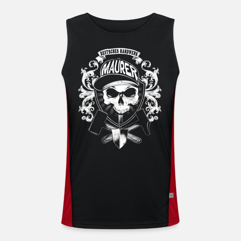 Bricklayer - Men's Functional Contrast Tank Top  - black/red