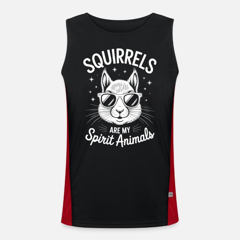 Eichhörnchen Spruch Lustiges Eichhörnchen Geschenk Funktionelles Kontrast-Tank Top für Männer 