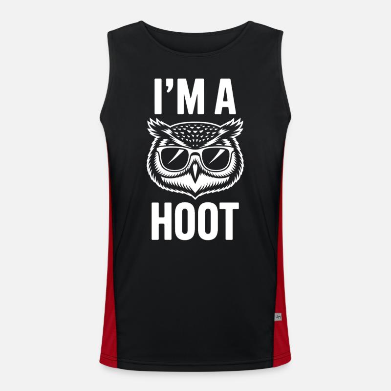 Eule Spruch Eulen Lustiges Eulen Geschenk Funktionelles Kontrast-Tank Top für Männer 