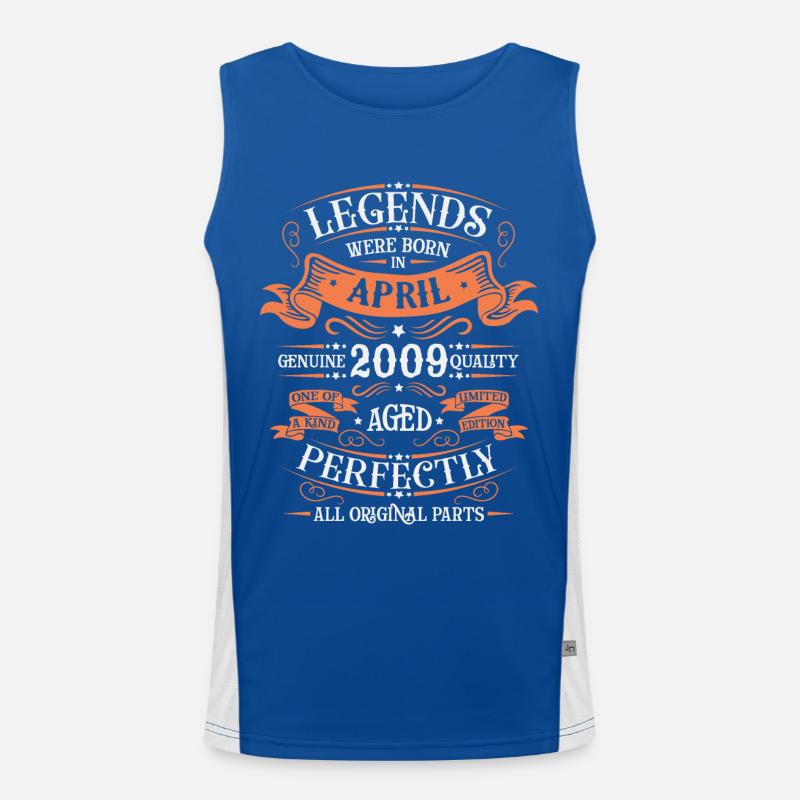 Jahre der Exzellenz April 2009 Geschenk Funktionelles Kontrast-Tank Top für Männer 