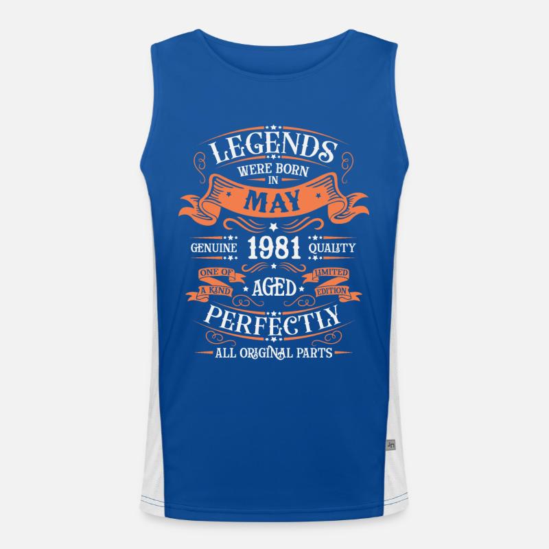 Mai 1981 Edition limitée Débardeur respirant contrasté Homme 