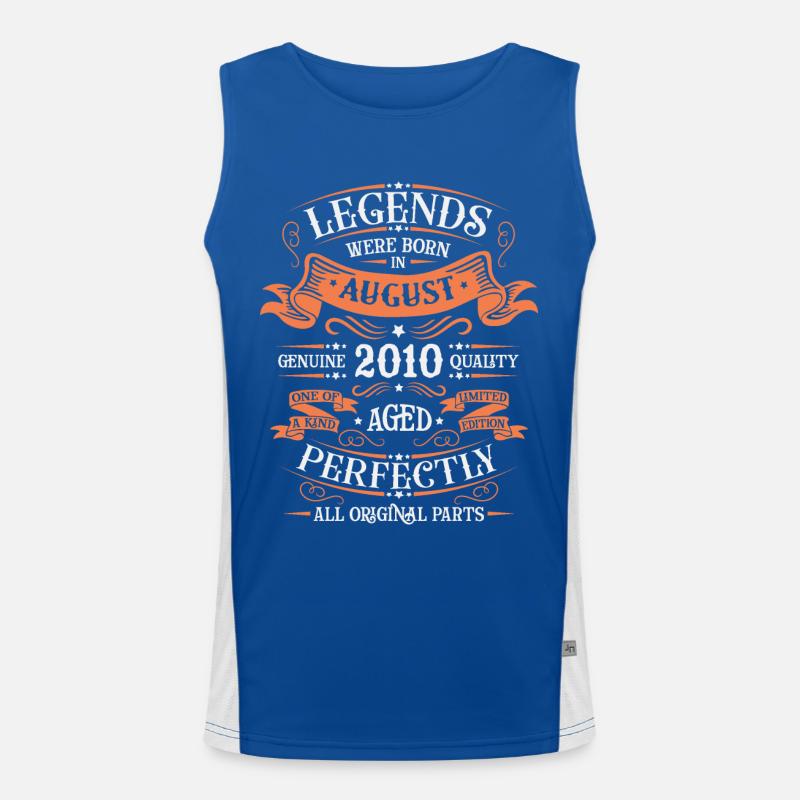 Großartig seit August 2010 Funktionelles Kontrast-Tank Top für Männer 