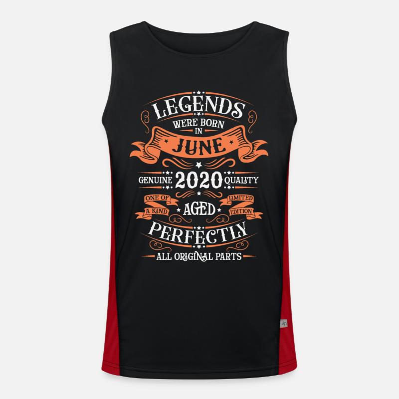 Geboren im Juni 2020 Funktionelles Kontrast-Tank Top für Männer 