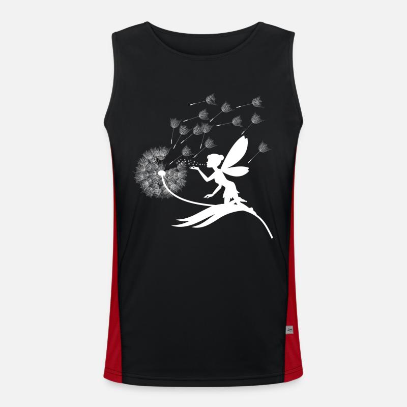 Papillons design puste fleurs prairie coeurs fées Débardeur respirant contrasté Homme 