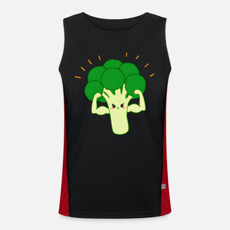 Strong broccoli Men's Functional Contrast Tank Top 