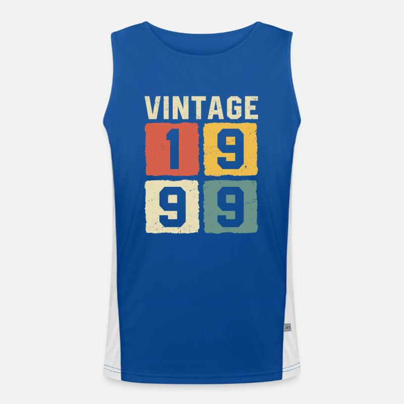 Vintage 1999 Born 1999 Men's Functional Contrast Tank Top 