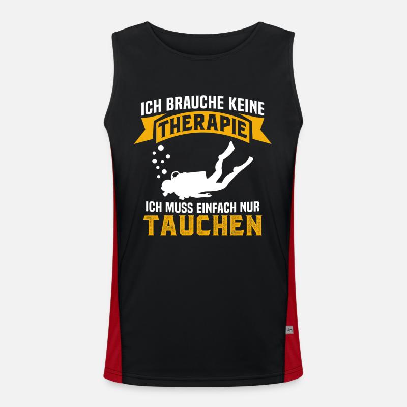 Ich brauche ich muss einfach nur Tauchen Funktionelles Kontrast-Tank Top für Männer 
