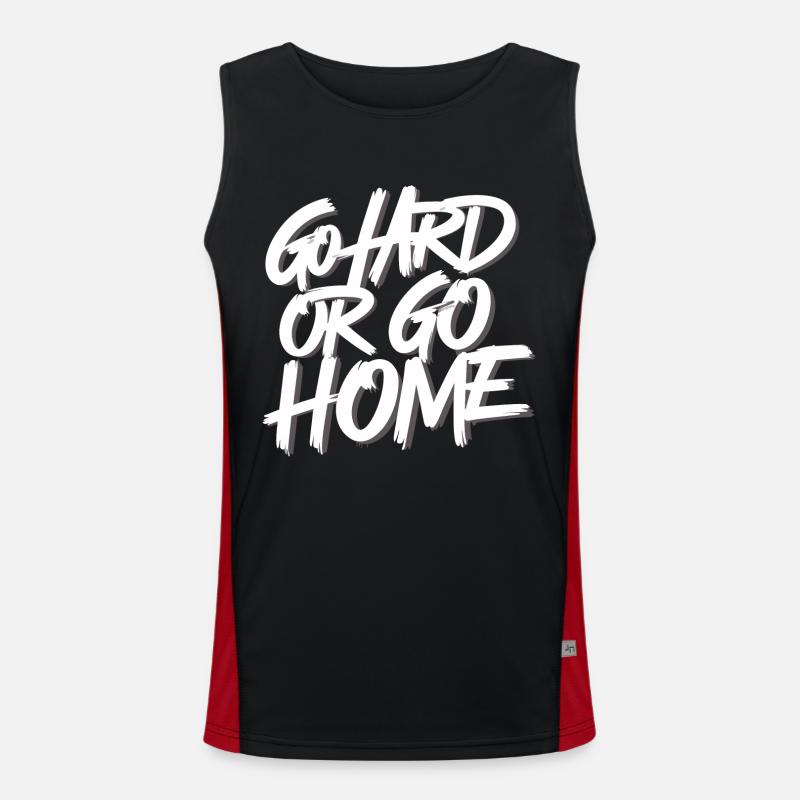 Motivationsdesign Tu es - zieh es durch oder gehe Funktionelles Kontrast-Tank Top für Männer 