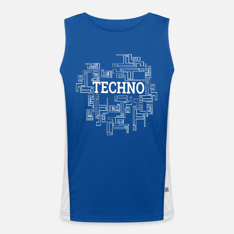 Techno Funktionelles Kontrast-Tank Top für Männer 