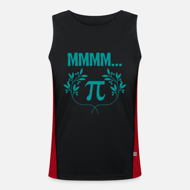 Mmmm Pi Math Science Geek Pi Day Débardeur respirant contrasté Homme 