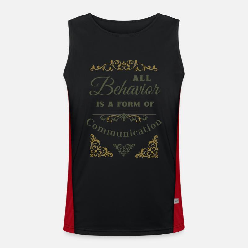 All Behavior Is A Form Of Communication Men's Functional Contrast Tank Top 