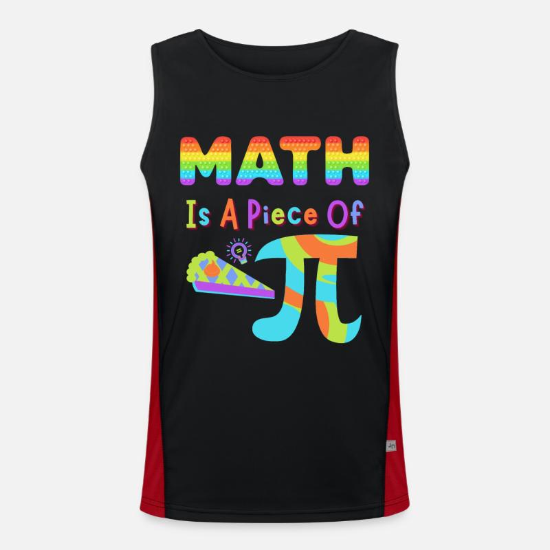 Pi Day 2023 Math est un morceau de lettres arc-en-ciel Pi Débardeur respirant contrasté Homme 