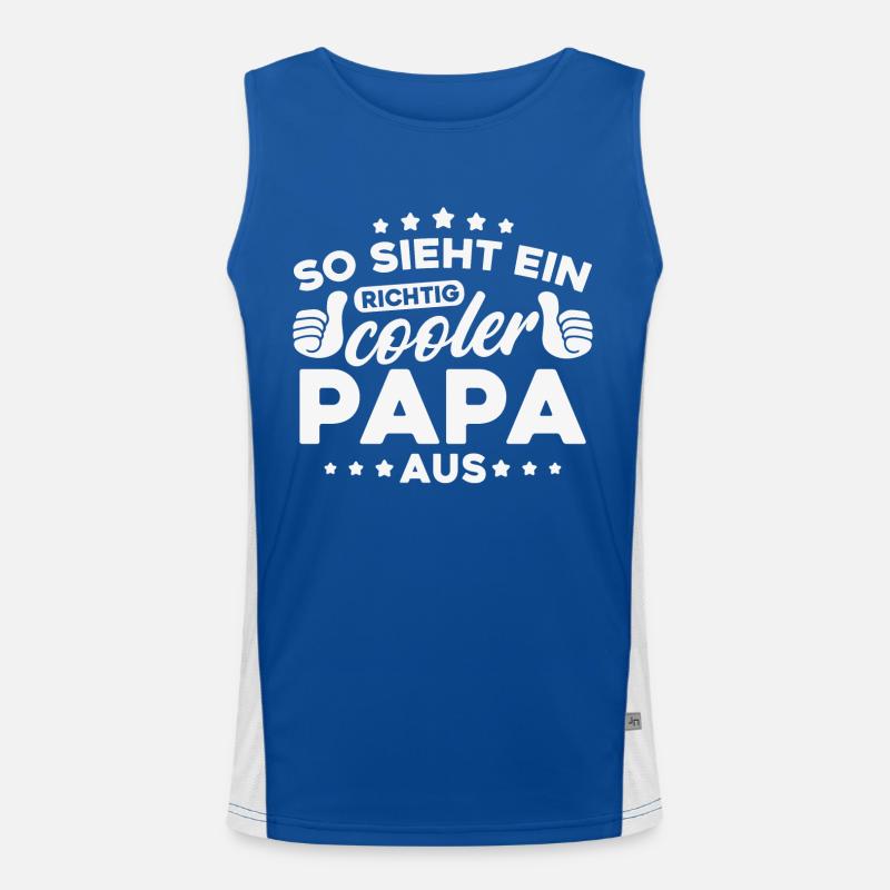 So sieht ein richtig cooler Papa aus Funktionelles Kontrast-Tank Top für Männer 