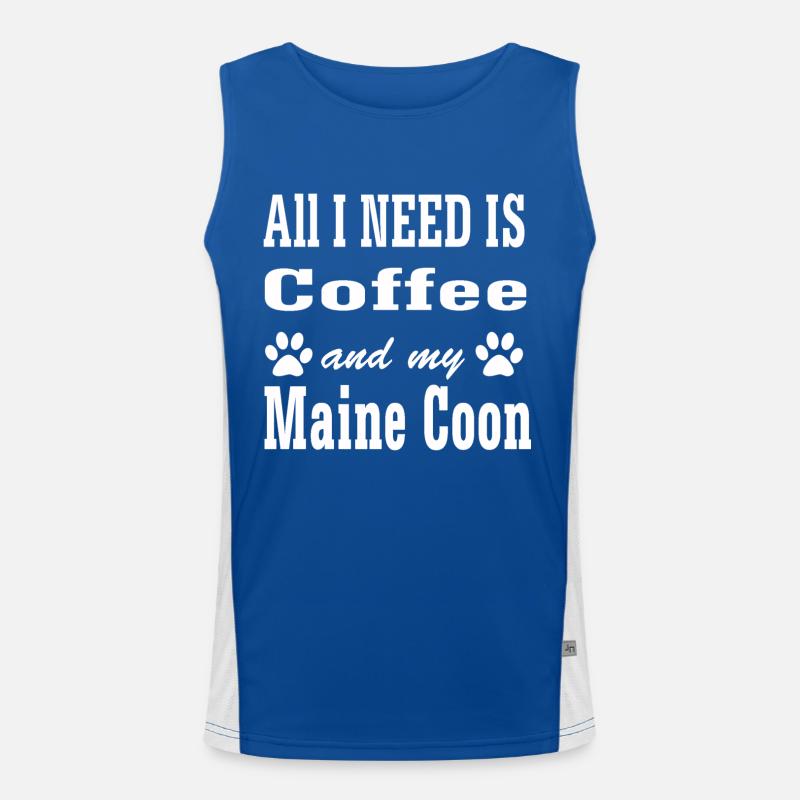 maine coon Funktionelles Kontrast-Tank Top für Männer 