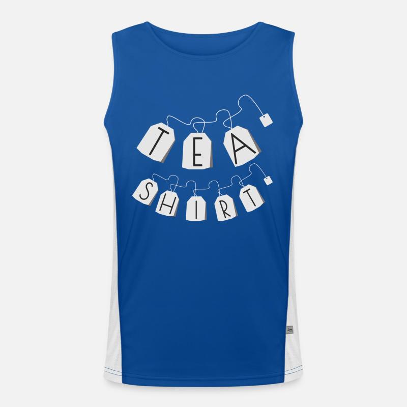 Chemise de thé - Blanc / Blanc - String / String Débardeur respirant contrasté Homme 