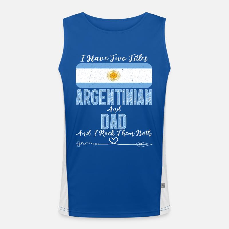 Argentine father Men's Functional Contrast Tank Top 